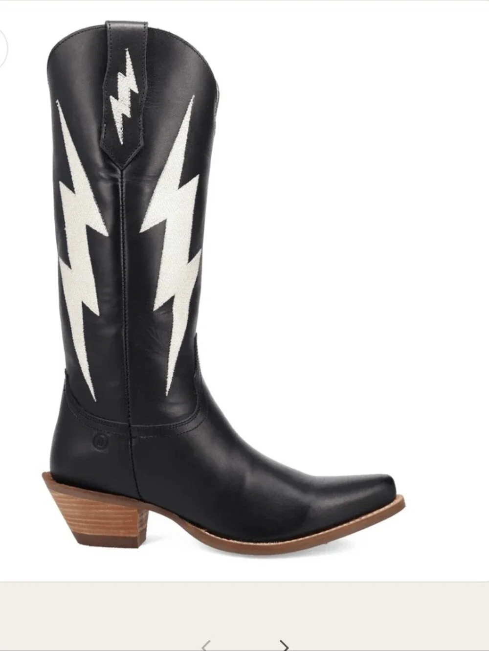 Dingo Black Thunderbolt Leather Boots Brand New In Box - Picture 9 of 13